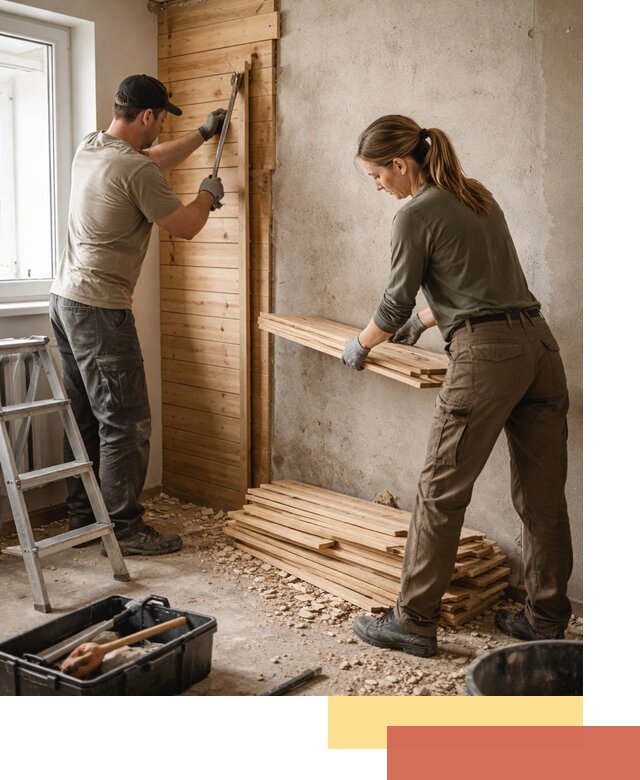 Демонтаж вагонки со стен в Верхнем Уфалее — профессиональный демонтаж