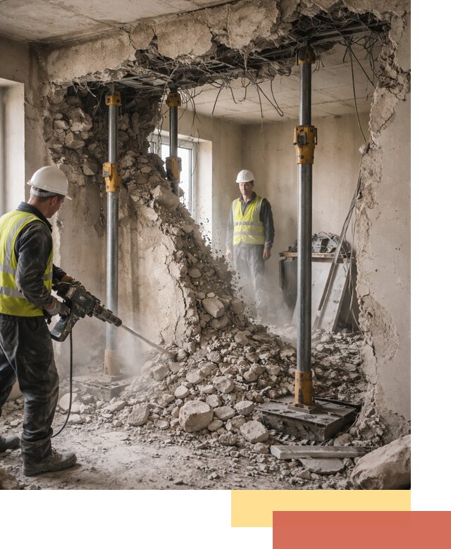 Снос несущих стен в Верхнем Уфалее с гарантией безопасности и качества