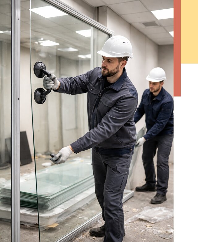 Демонтаж стеклянных перегородок в Верхнем Уфалее от 3275 руб. — быстро и недорого | ОТДЕЛОЧНИК-Врф