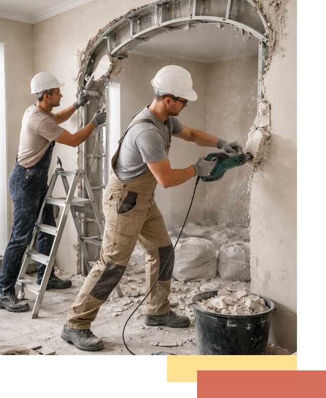 Демонтаж гипсокартонной арки в Верхнем Уфалее быстро и аккуратно