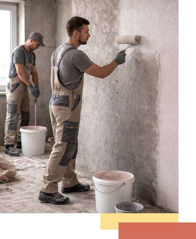 Нанесение бетоноконтакта на стены в Верхнем Уфалее для последующей отделки