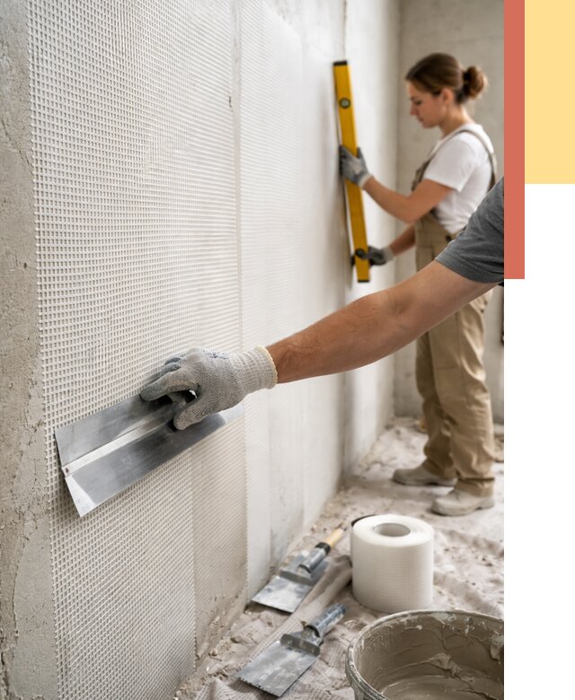 Армирование стен стеклосеткой в Верхнем Уфалее от 3275 руб. под ключ | ОТДЕЛОЧНИК-Врф