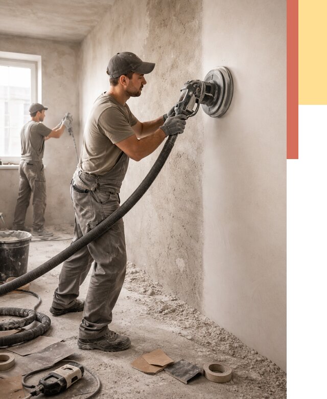 Шлифовка стен в Верхнем Уфалее от 1228 руб/м2 — быстро и недорого | ОТДЕЛОЧНИК-Врф