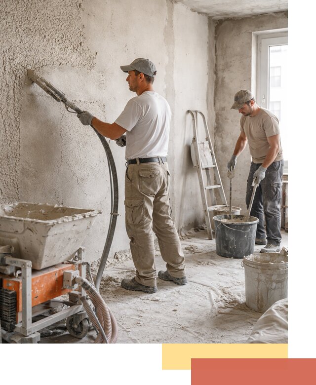 Машинная штукатурка стен в Верхнем Уфалее — быстро и качественно