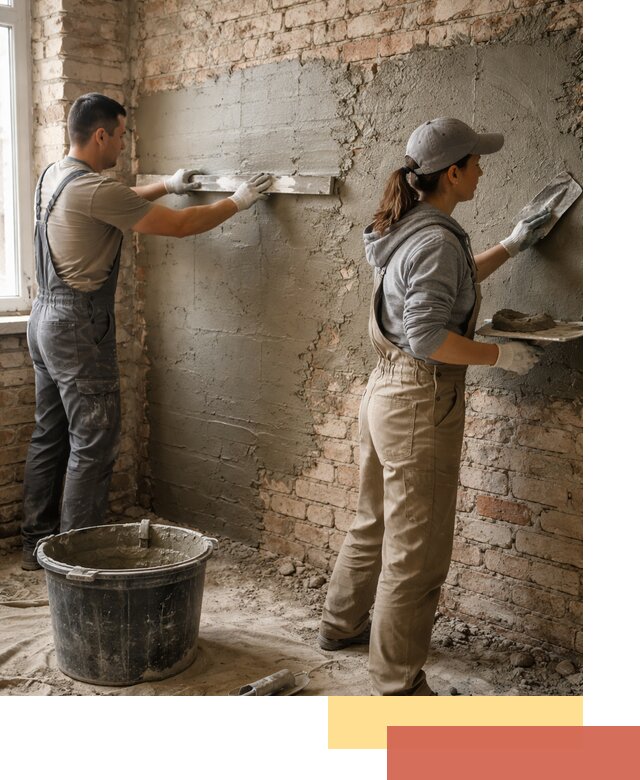 Штукатурка кирпичных стен в Верхнем Уфалее — качественно и надежно