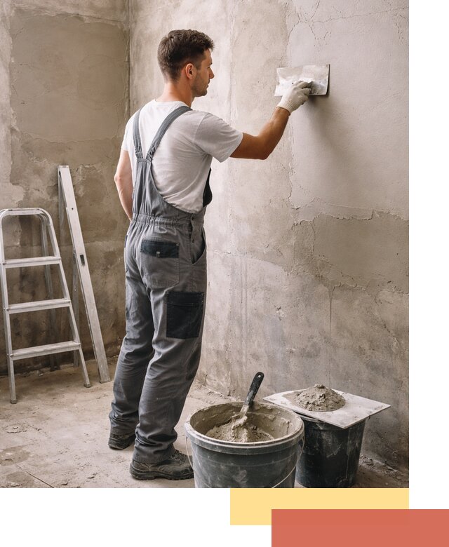 Штукатурка стен в ванной под ключ в Верхнем Уфалее