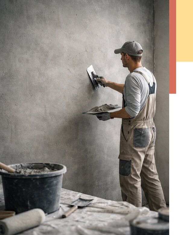 Декоративная штукатурка под бетон в Верхнем Уфалее от 2559 руб./м² — нанесение под ключ | ОТДЕЛОЧНИК-Врф