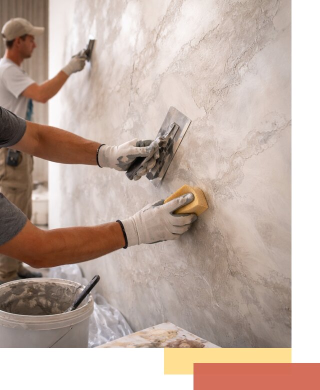 Декоративная штукатурка под мрамор в Верхнем Уфалее для стен и потолков