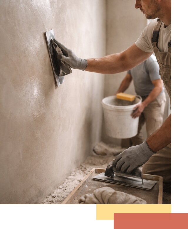 Нанесение марокканской штукатурки таделакт в Верхнем Уфалее