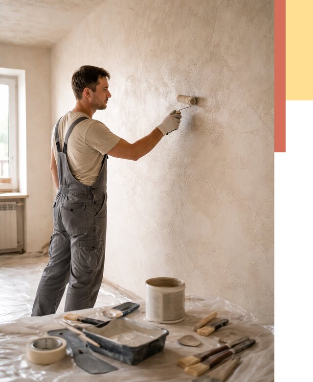 Нанесение лессирующей краски по декоративке в Верхнем Уфалее от 1791 руб. | ОТДЕЛОЧНИК-Врф