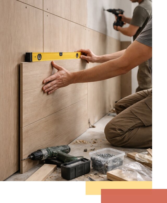 Профессиональный монтаж МДФ панелей на стены в Верхнем Уфалее