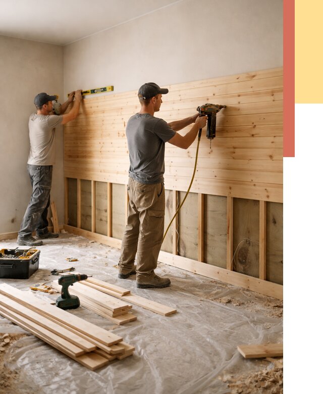 Монтаж деревянной вагонки на стены в Верхнем Уфалее от 7676 руб. | Услуги монтажа вагонки | ОТДЕЛОЧНИК-Врф