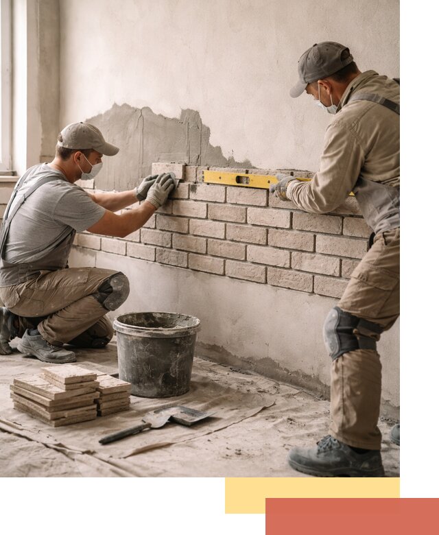 Монтаж декоративного кирпича профессионально в Верхнем Уфалее