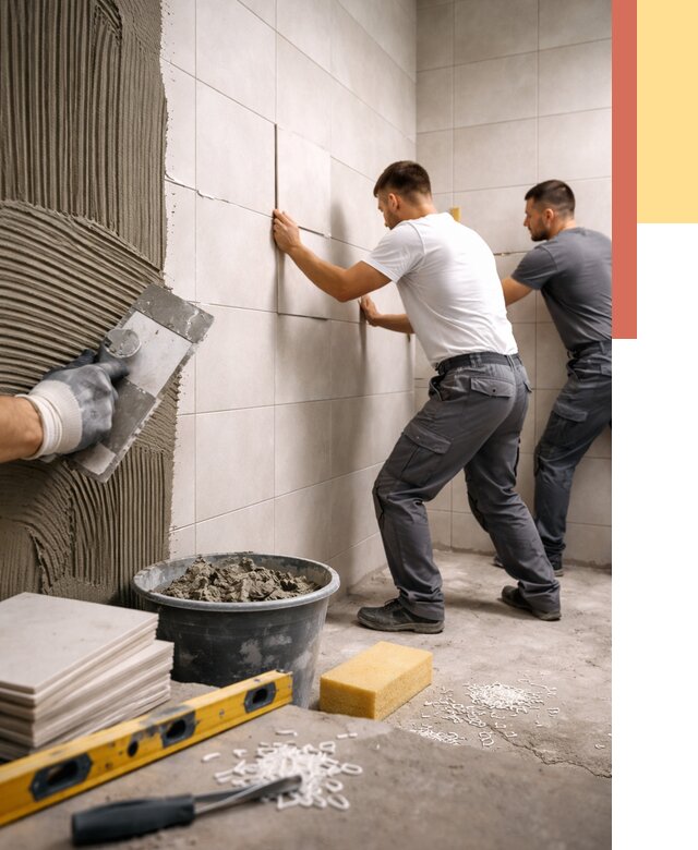 Укладка плитки на стены в Верхнем Уфалее от 870 руб. — качественно и недорого | ОТДЕЛОЧНИК-Врф