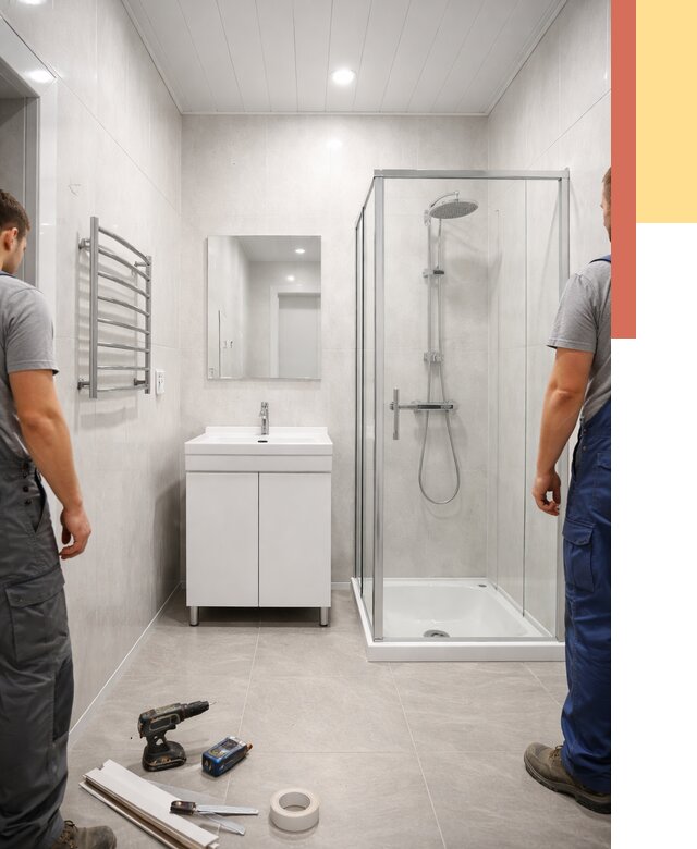 Отделка ванной комнаты панелями ПВХ в Верхнем Уфалее от 4605 руб. за м2 | ОТДЕЛОЧНИК-Врф