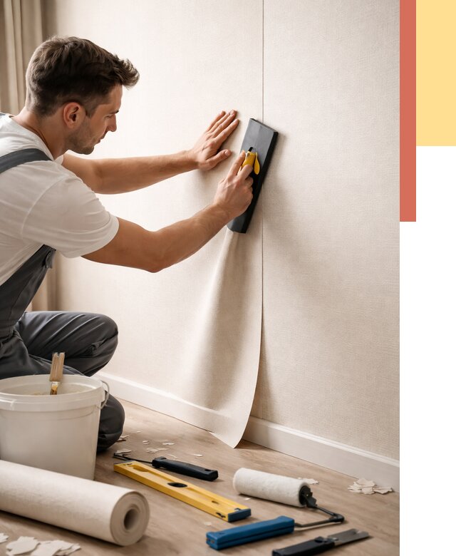 Поклейка виниловых обоев в Верхнем Уфалее от 4605 руб. | Быстро и недорого — ОТДЕЛОЧНИК-Врф