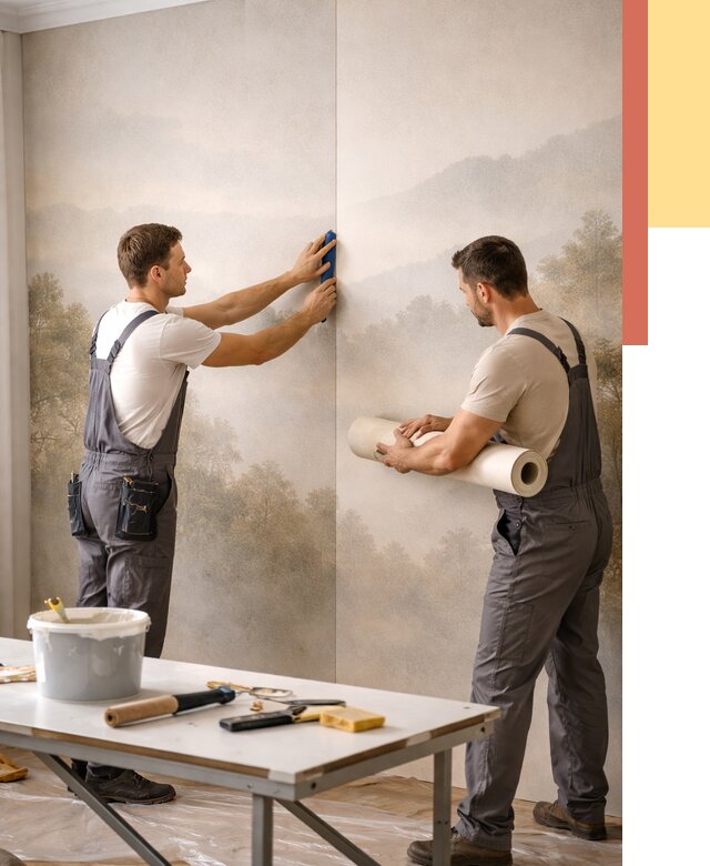 Поклейка фотообоев в Верхнем Уфалее от 8699 руб/м² — быстро и недорого | ОТДЕЛОЧНИК-Врф