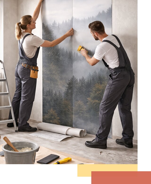 Поклейка фотообоев профессионально в Верхнем Уфалее под ключ