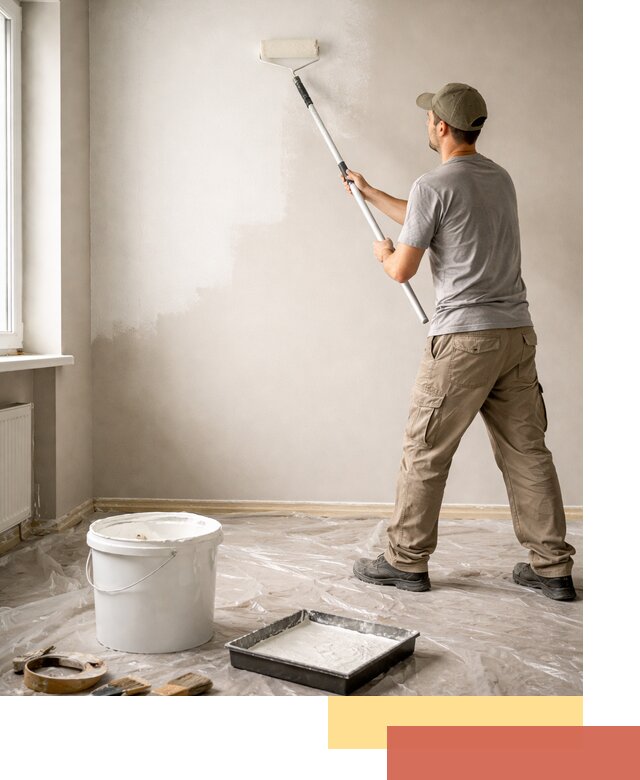 Покраска стен латексной краской в Верхнем Уфалее качественно и быстро