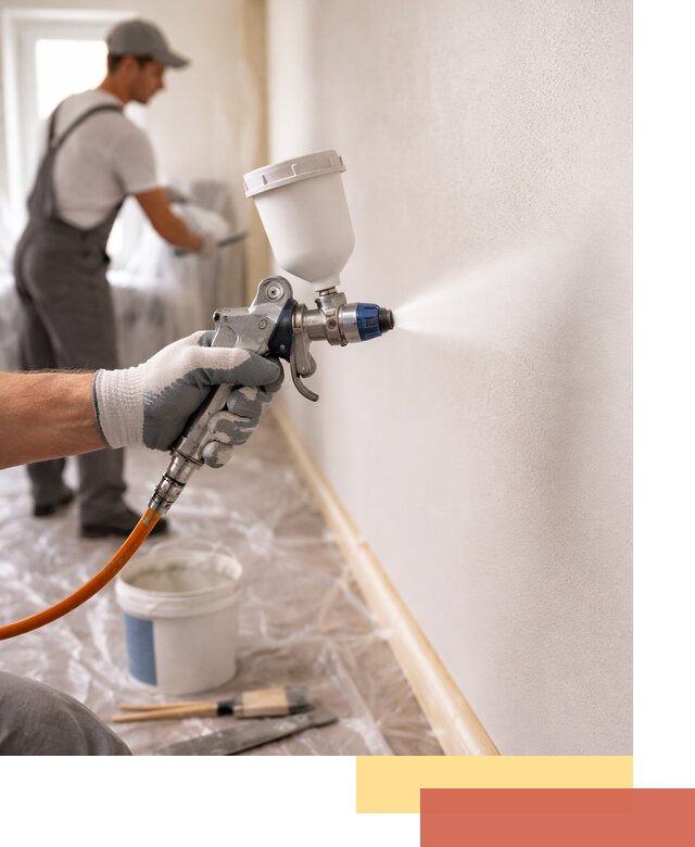 Покраска стен краскопультом в Верхнем Уфалее быстро и качественно