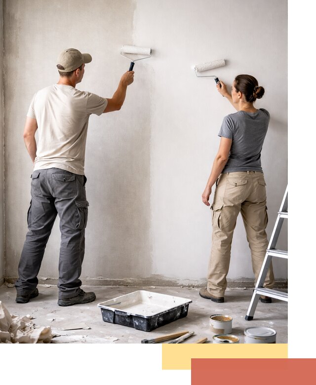 Окраска стен по стеклохолсту в Верхнем Уфалее качественно и долговечно