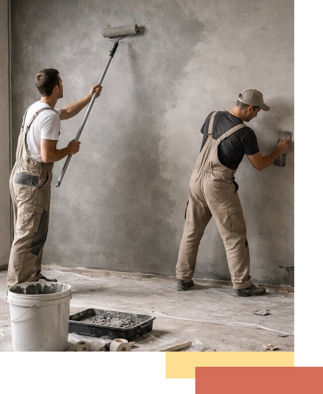 Покраска стен под бетон в Верхнем Уфалее профессионально и недорого