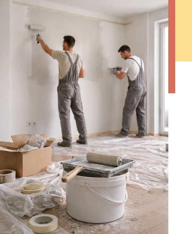 Покраска стен в квартире в Верхнем Уфалее от 2559 руб/м2 — быстро и недорого | ОТДЕЛОЧНИК-Врф