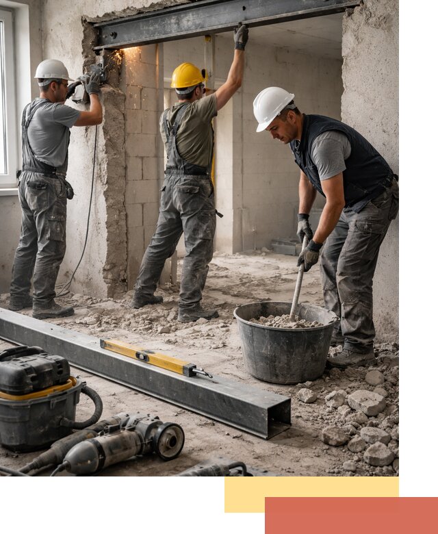 Создание проемов в стенах и несущих конструкциях в Верхнем Уфалее