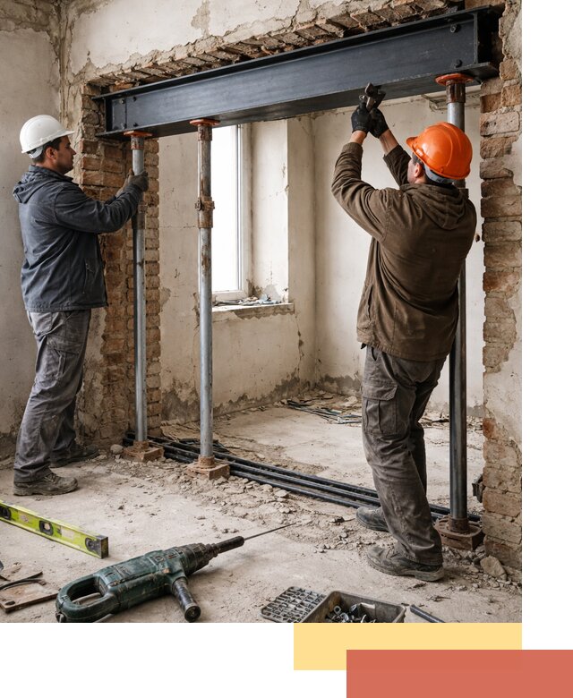 Усиление проема в стене в Верхнем Уфалее для расширения и безопасности