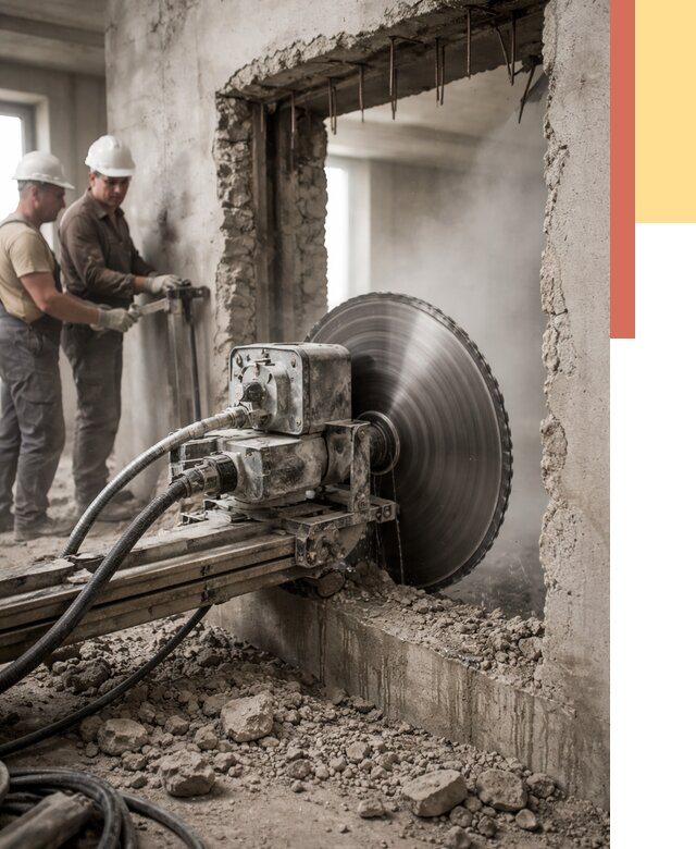 Алмазная резка проемов в Верхнем Уфалее от 4605 руб. быстро и недорого | ОТДЕЛОЧНИК-Врф