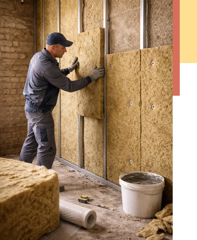 Утепление стен минватой в Верхнем Уфалее от 1382 руб./м2 — недорого и быстро | ОТДЕЛОЧНИК-Врф