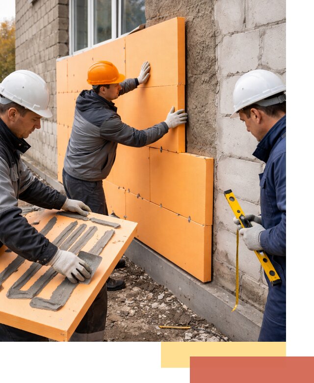 Утепление фасада пеноплексом под ключ в Верхнем Уфалее