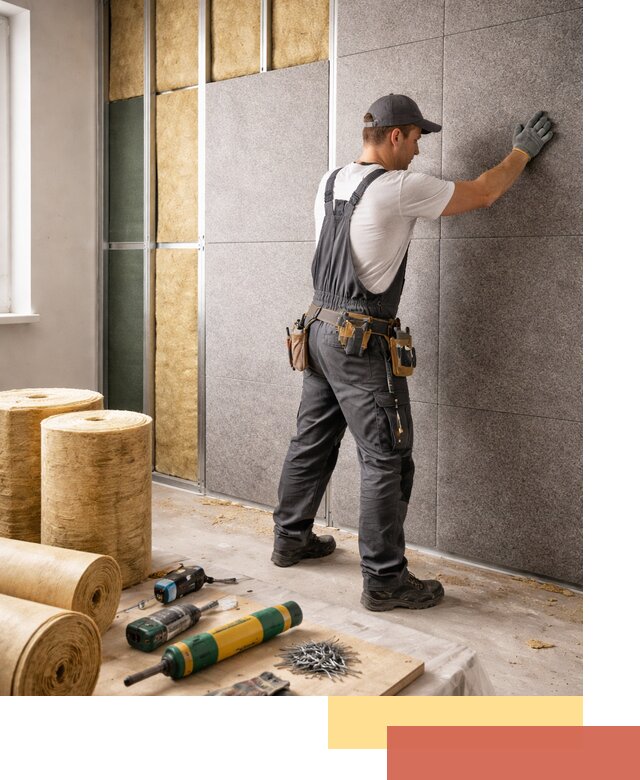 Профессиональная шумоизоляция стен в Верхнем Уфалее для квартиры и офиса