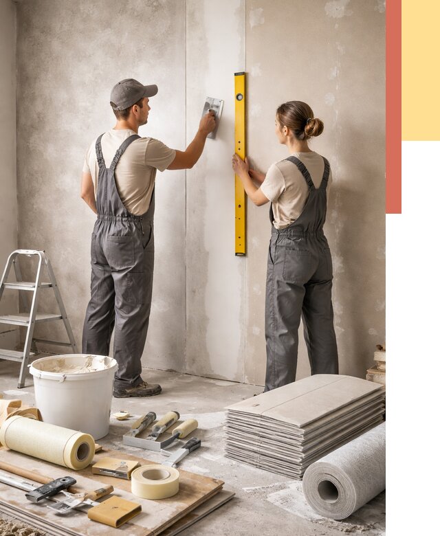 Отделка стен в Верхнем Уфалее от 1535 руб/м² — недорого, быстро, под ключ | ОТДЕЛОЧНИК-Врф