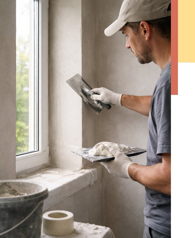 Штукатурка откосов в Верхнем Уфалее от 4605 руб/м² — услуги и выравнивание под ключ | ОТДЕЛОЧНИК-Врф