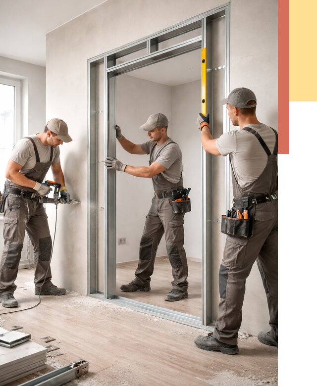 Устройство дверного проема в перегородке в Верхнем Уфалее от 4605 руб. под ключ | ОТДЕЛОЧНИК-Врф