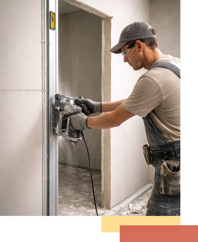 Устройство дверного проема в перегородке в Верхнем Уфалее