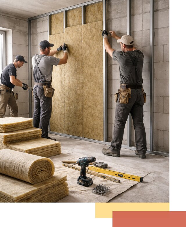 Шумоизоляция перегородок из блоков в Верхнем Уфалее — монтаж и защита шумоизоляцией