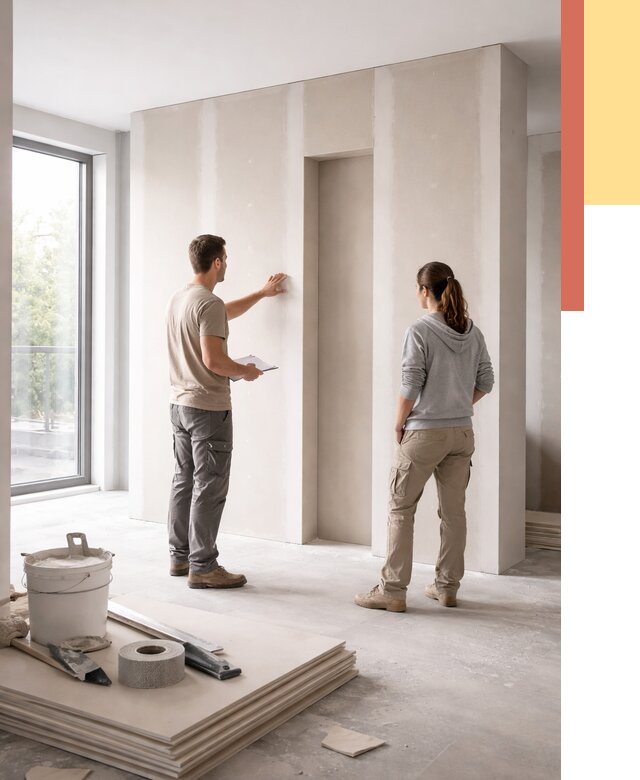 Зонирующая перегородка из гипсокартона в Верхнем Уфалее от 2866 руб. под ключ | ОТДЕЛОЧНИК-Врф