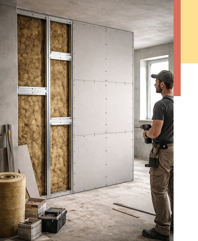 Усиленная перегородка под навеску в Верхнем Уфалее от 13100 руб. — монтаж под ключ | ОТДЕЛОЧНИК-Врф