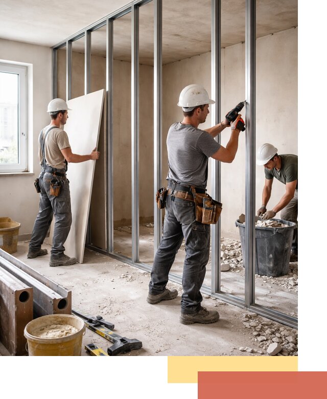 Перенос гипсокартонной перегородки в Верхнем Уфалее профессионально и быстро