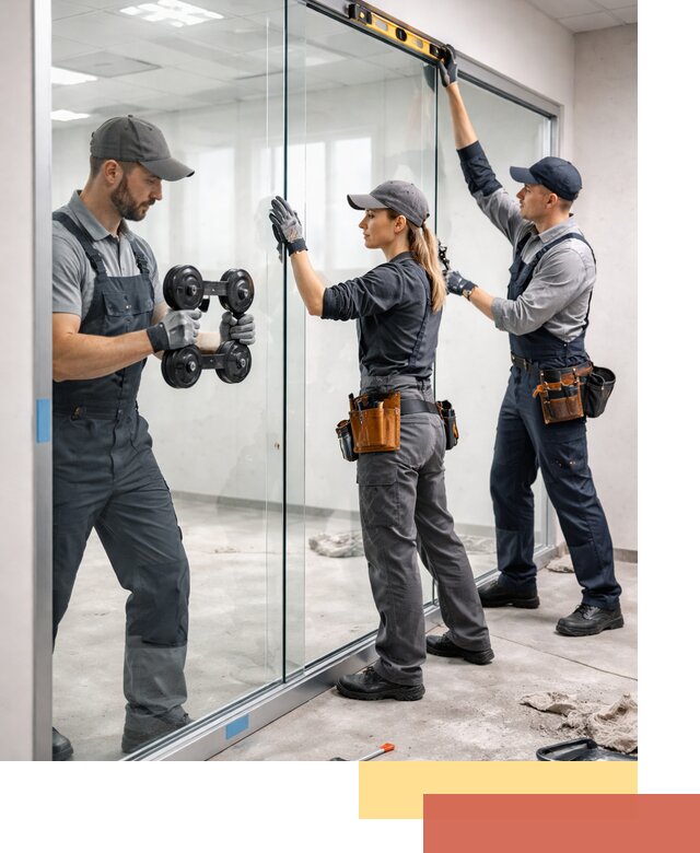 Профессиональный монтаж стеклянных перегородок в Верхнем Уфалее