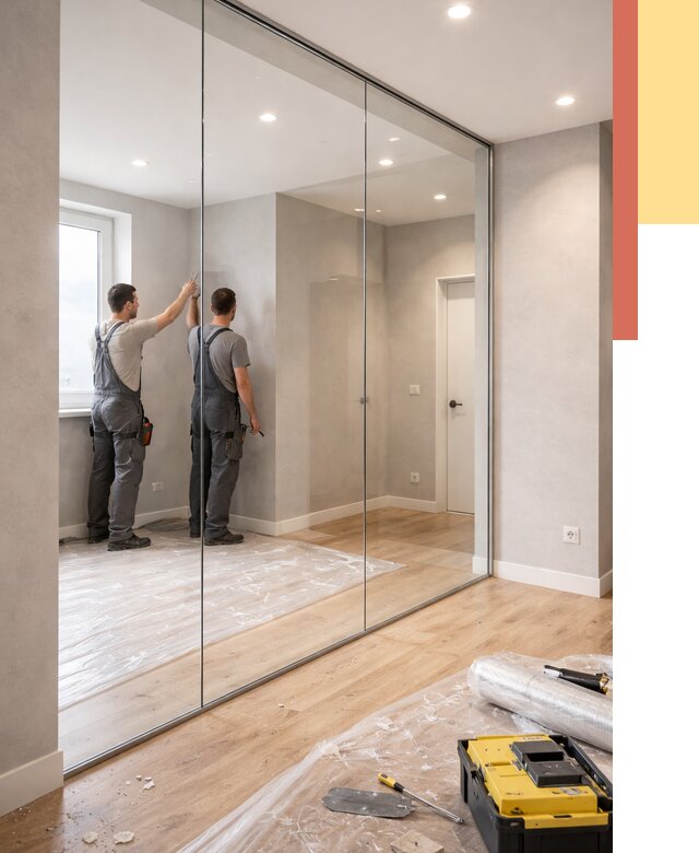 Безрамные стеклянные перегородки в Верхнем Уфалее — монтаж от 9722 руб. | ОТДЕЛОЧНИК-Врф