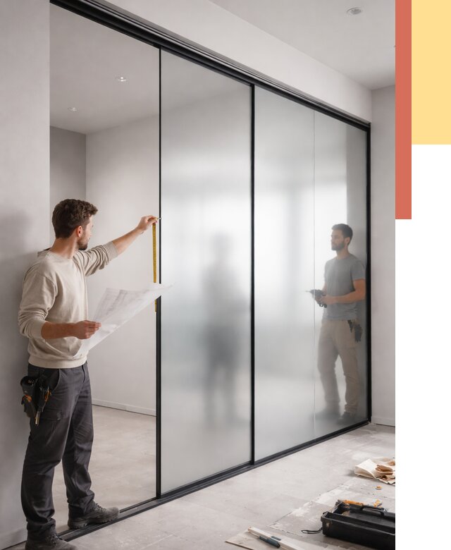 Матовые стеклянные перегородки в Верхнем Уфалее от 8699 руб. — монтаж и установка | ОТДЕЛОЧНИК-Врф