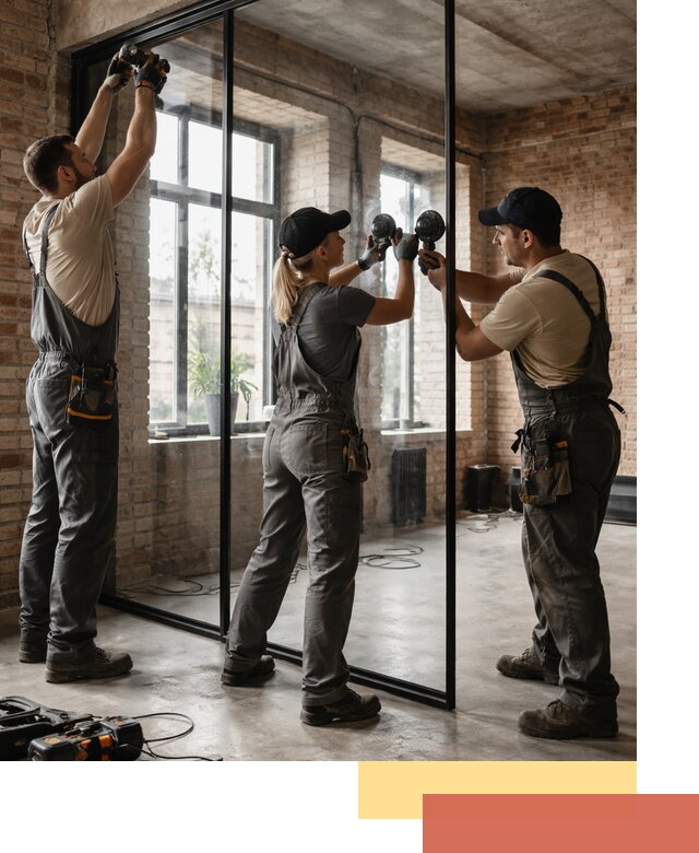 Стеклянные перегородки лофт — изготовление и монтаж в Верхнем Уфалее