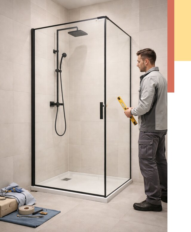 Стеклянные перегородки для душа в Верхнем Уфалее от 12793 руб. | Монтаж под ключ — ОТДЕЛОЧНИК-Врф