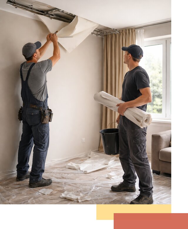 Демонтаж натяжного потолка в Верхнем Уфалее быстро и аккуратно