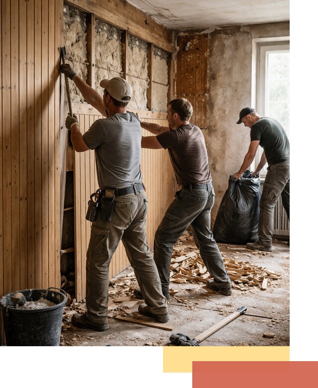 Демонтаж вагонки и вывоз материалов в Верхнем Уфалее