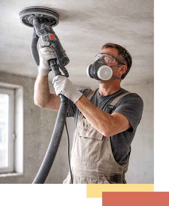 Шлифовка потолка в Верхнем Уфалее — качественная подготовка под отделку