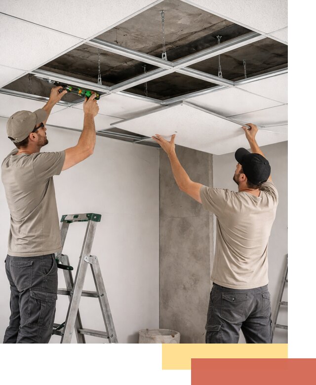 Монтаж потолка Армстронг под ключ в Верхнем Уфалее
